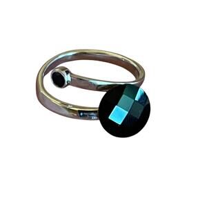 Preciosa Sterling Silver 925 ring. Black onyx? Marked. Jewelry